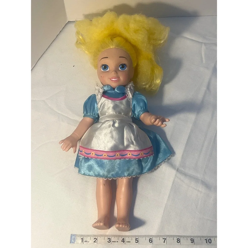 Alice in Wonderland Doll Blue Dress White Apron Yellow Hair Disney Toy‎